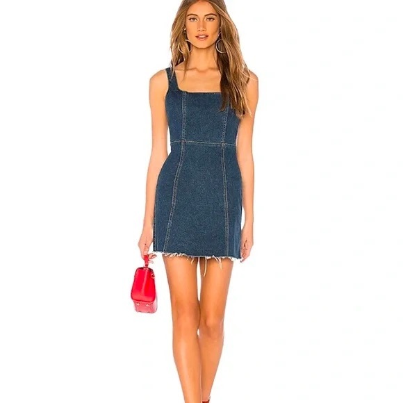 Lovers + Friends Ellis Denim Mini Dress Medium - Picture 1 of 5